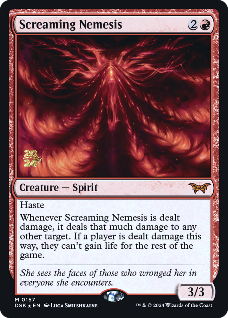 Screaming Nemesis (PRE-157) [Duskmourn: House of Horror Promos] Foil MTG Single Wizards of the Coast
