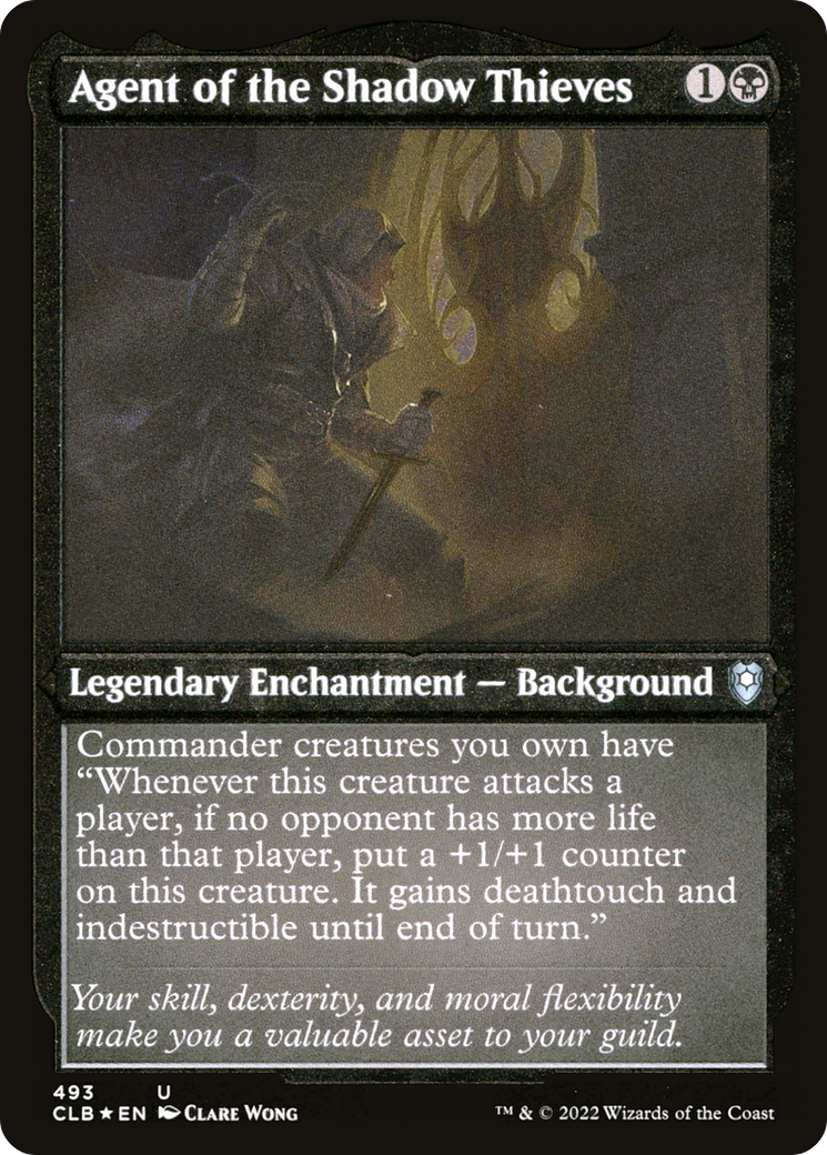 Agent of the Shadow Thieves (CLB-493) [Commander Legends: Battle for Baldur's Gate] Etched Foil MTG Single Wizards of the Coast