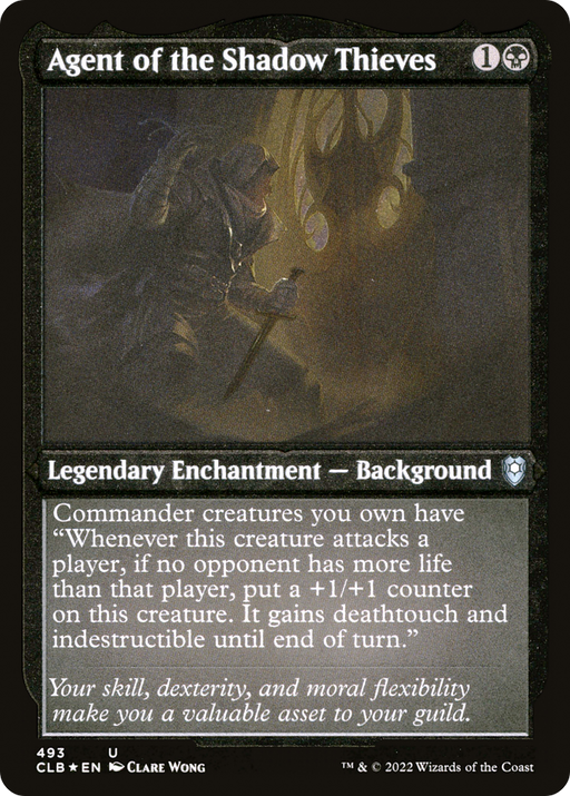 Agent of the Shadow Thieves (CLB-493) [Commander Legends: Battle for Baldur's Gate] Etched Foil MTG Single Wizards of the Coast