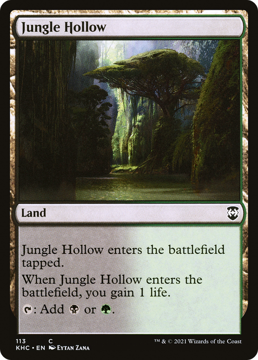 Jungle Hollow (KHC-113) [Kaldheim Commander] MTG Single Wizards of the Coast