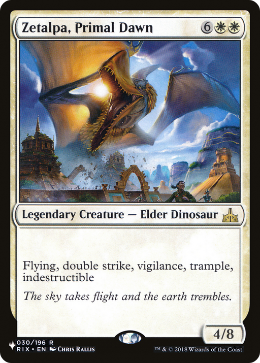 Zetalpa, Primal Dawn (LIST-RIX-30) [Mystery Booster] The List MTG Single Wizards of the Coast