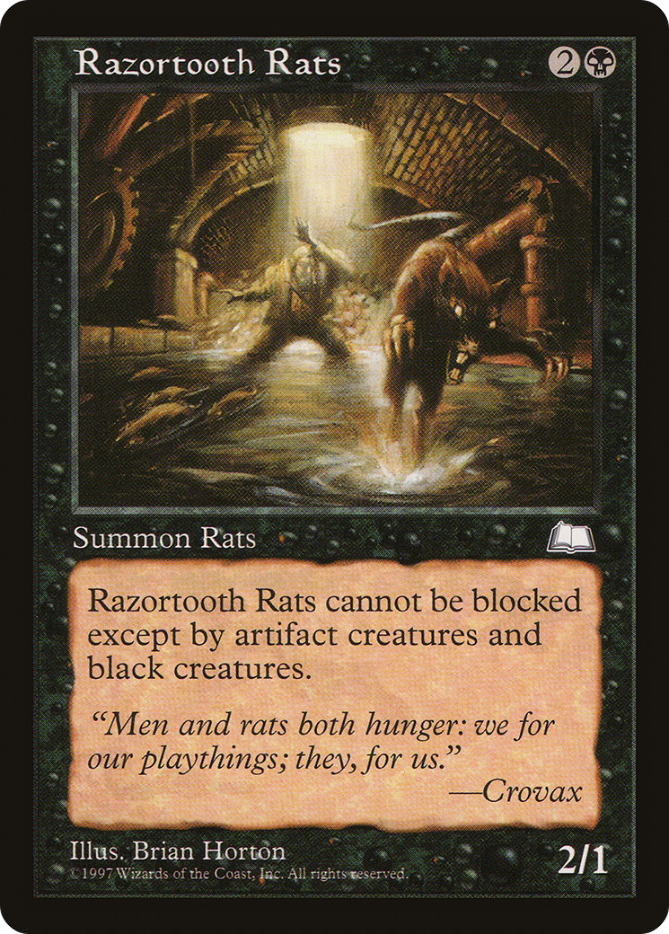 Razortooth Rats (WTH-078) [Weatherlight] MTG Single Wizards of the Coast