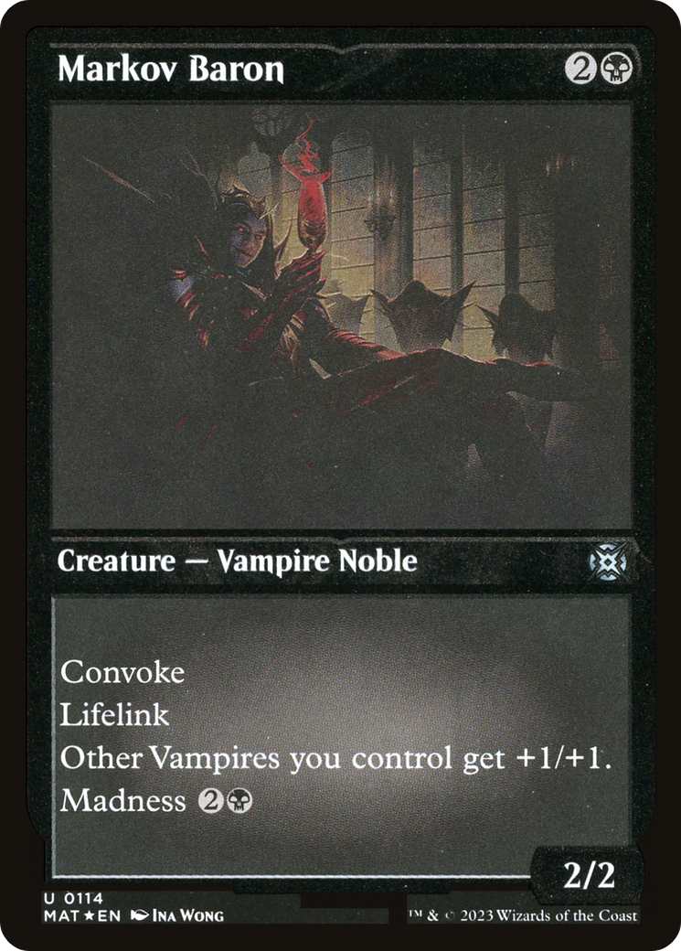 Markov Baron (MAT-114) [March of the Machine: The Aftermath] Etched Foil MTG Single Wizards of the Coast