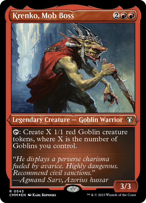Krenko, Mob Boss (CMM-543) [Commander Masters] Etched Foil MTG Single Wizards of the Coast