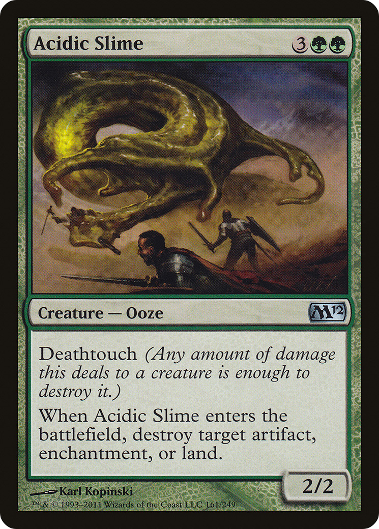 Acidic Slime (M12-161) [Magic 2012] MTG Single Wizards of the Coast