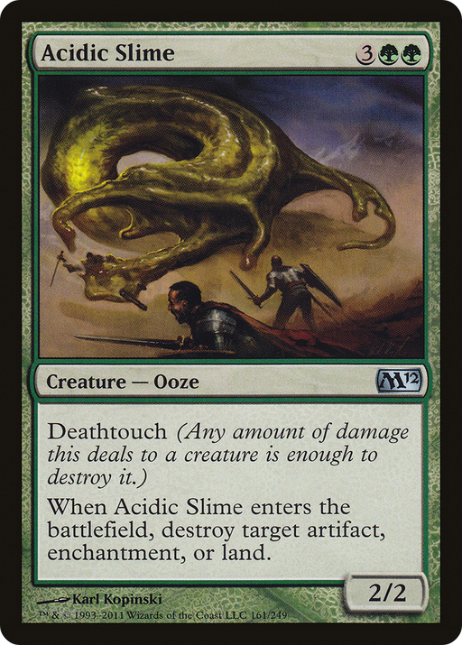 Acidic Slime (M12-161) [Magic 2012] MTG Single Wizards of the Coast