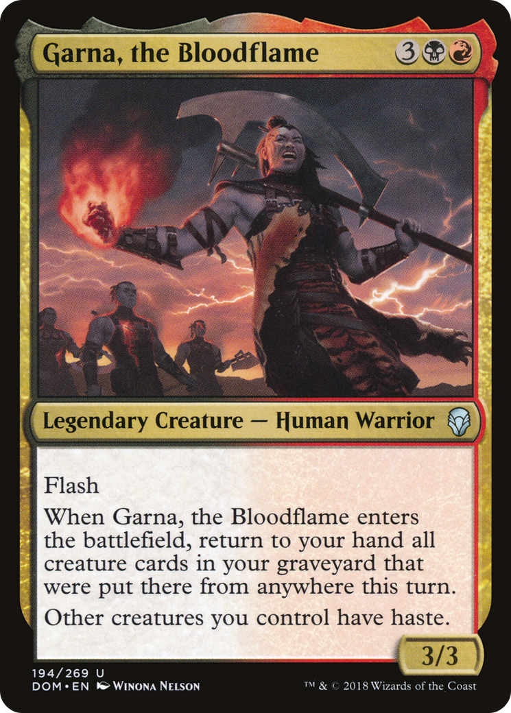 Garna, the Bloodflame (DOM-194) [Dominaria] MTG Single Wizards of the Coast