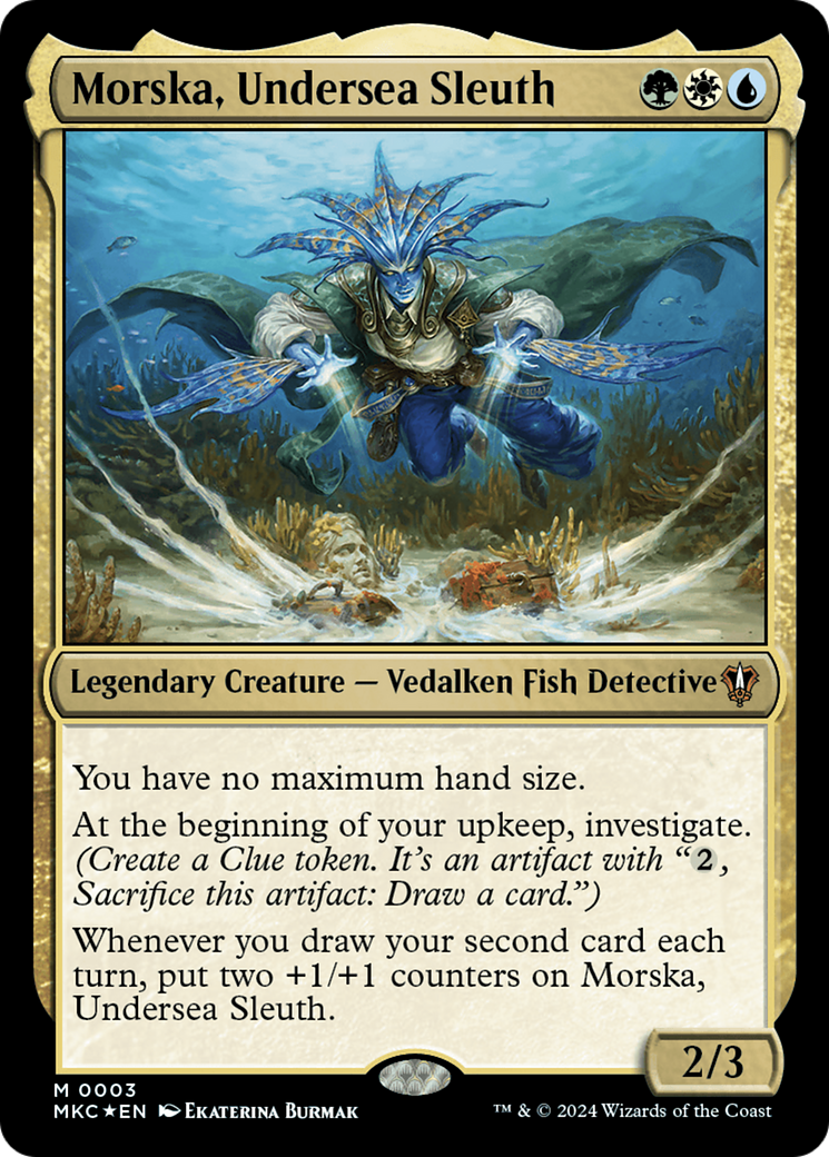 Morska, Undersea Sleuth (MKC-003) [Murders at Karlov Manor Commander] Foil MTG Single Wizards of the Coast