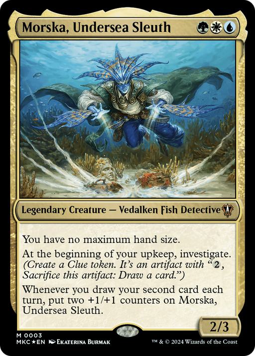 Morska, Undersea Sleuth (MKC-003) [Murders at Karlov Manor Commander] Foil MTG Single Wizards of the Coast