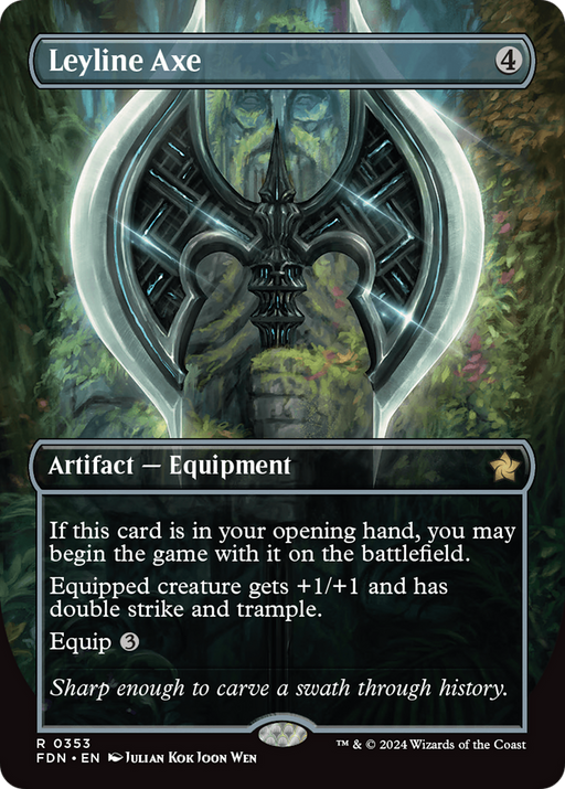Leyline Axe (FDN-353) [Foundations] (Borderless) MTG Single Wizards of the Coast
