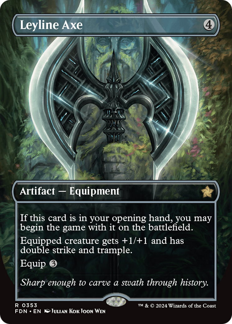 Leyline Axe (FDN-353) [Foundations] (Borderless) Foil MTG Single Wizards of the Coast