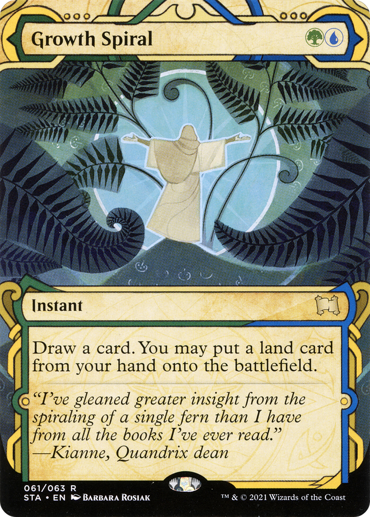 Growth Spiral (STA-061) [Strixhaven Mystical Archive] (Showcase) (Borderless) Foil MTG Single Wizards of the Coast