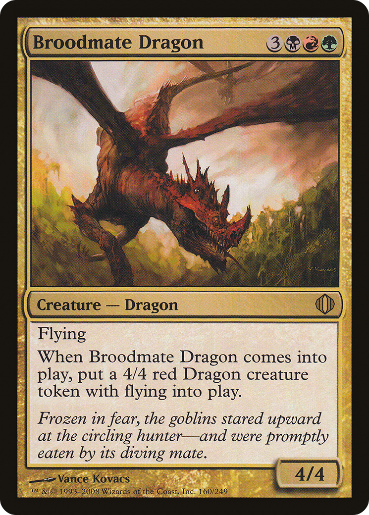 Broodmate Dragon (ALA-160) [Shards of Alara] MTG Single Wizards of the Coast