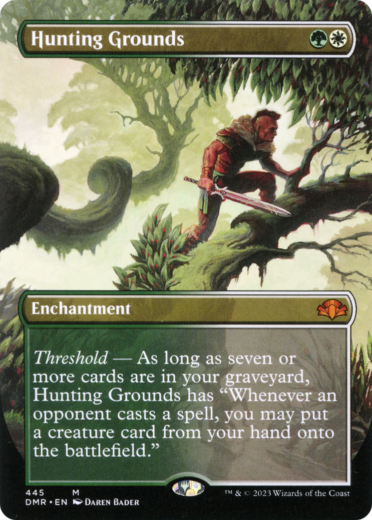 Hunting Grounds (DMR-445) [Dominaria Remastered] (Borderless) MTG Single Wizards of the Coast