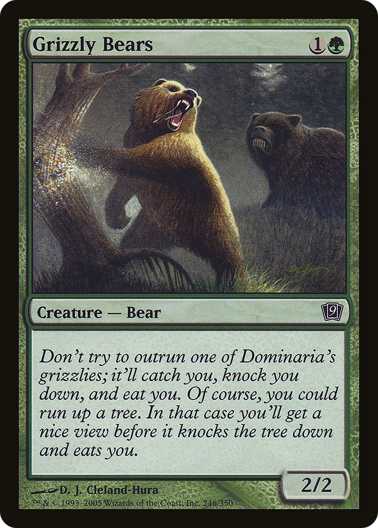 Grizzly Bears (9ED-246) [9th Edition] Foil MTG Single Wizards of the Coast