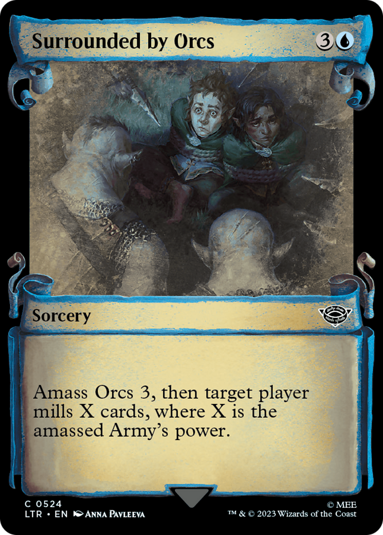 Surrounded by Orcs (Showcase Scrolls) (LTR-524) [The Lord of the Rings: Tales of Middle-earth] (Showcase) Foil MTG Single Wizards of the Coast
