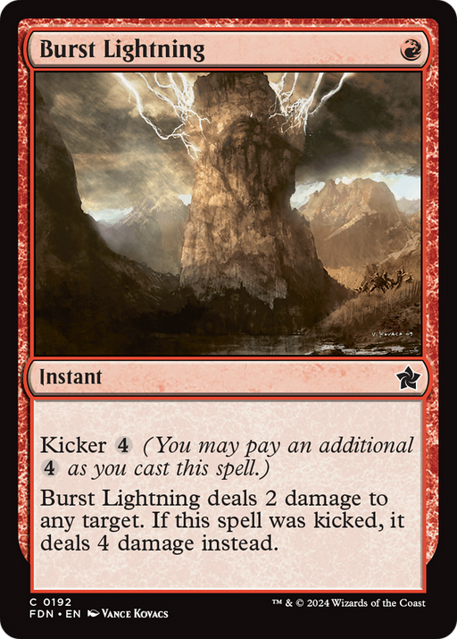 Burst Lightning (FDN-192) [Foundations] Foil MTG Single Wizards of the Coast