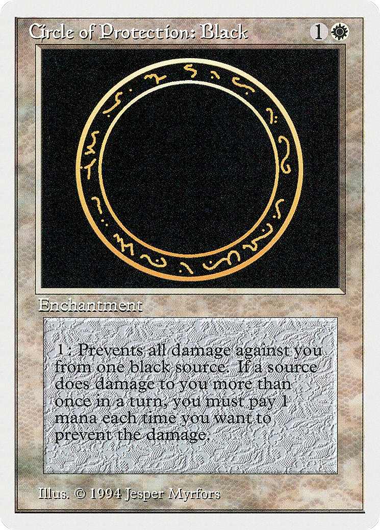 Circle of Protection: Black (SUM-009) [Misc] Summer Magic / Edgar MTG Single Wizards of the Coast