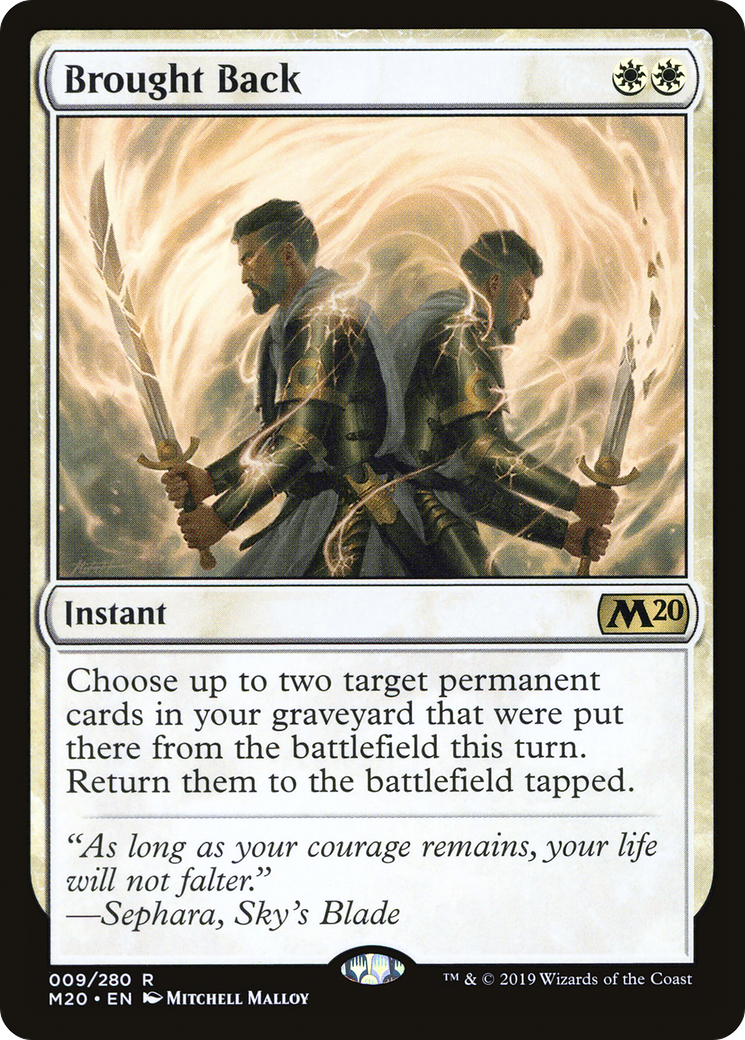 Brought Back (M20-009) [Core Set 2020] Foil MTG Single Wizards of the Coast