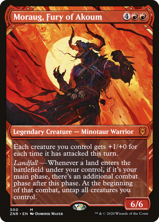 Moraug, Fury of Akoum (ZNR-300) [Zendikar Rising] (Showcase) MTG Single Wizards of the Coast