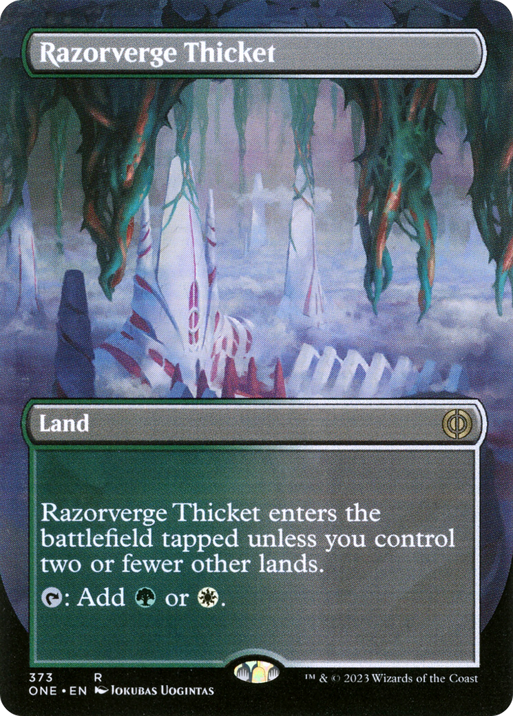 Razorverge Thicket (ONE-373) [Phyrexia: All Will Be One] (Borderless) MTG Single Wizards of the Coast