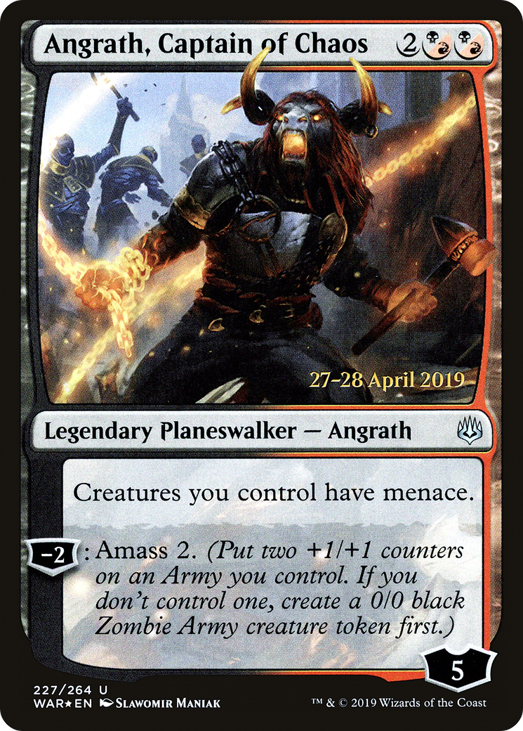 Angrath, Captain of Chaos (PRE-227) [War of the Spark Promos] Foil MTG Single Wizards of the Coast