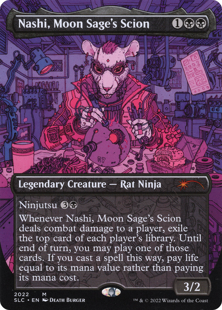 Nashi, Moon Sage's Scion (SLC-2022) [Secret Lair] Countdown Kit (Borderless) Foil MTG Single Wizards of the Coast