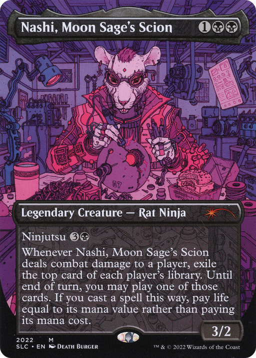 Nashi, Moon Sage's Scion (SLC-2022) [Secret Lair] Countdown Kit (Borderless) Foil MTG Single Wizards of the Coast