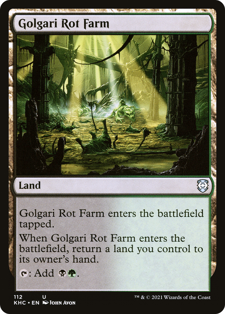 Golgari Rot Farm (KHC-112) [Kaldheim Commander] MTG Single Wizards of the Coast