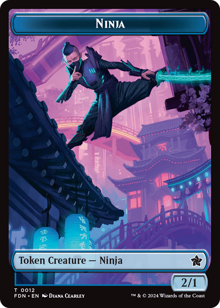 Ninja (TFDN-012) [Tokens] Foundations Tokens Foil MTG Single Wizards of the Coast