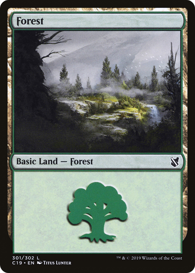 Forest (301) (C19-301) [Commander 2019] MTG Single Wizards of the Coast