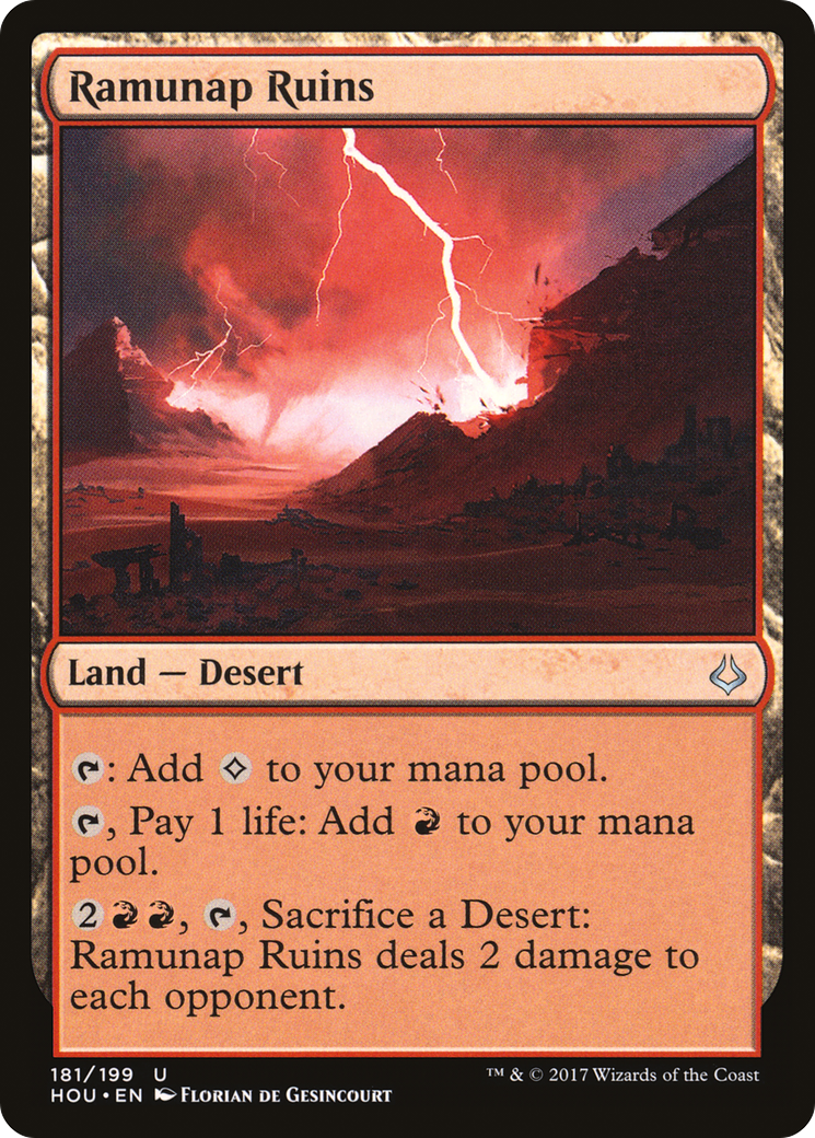 Ramunap Ruins (HOU-181) [Hour of Devastation] Foil MTG Single Wizards of the Coast