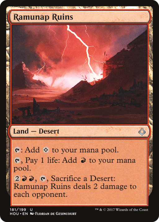Ramunap Ruins (HOU-181) [Hour of Devastation] Foil MTG Single Wizards of the Coast