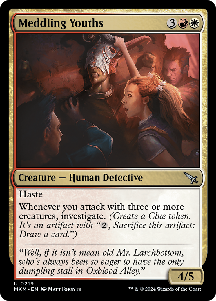 Meddling Youths (MKM-219) [Murders at Karlov Manor] Foil MTG Single Wizards of the Coast