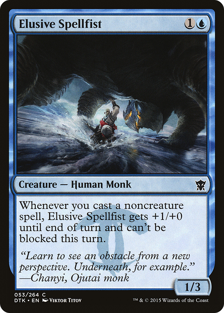 Elusive Spellfist (DTK-053) [Dragons of Tarkir] Foil MTG Single Wizards of the Coast