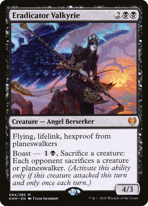 Eradicator Valkyrie (PPKHM-094) [Kaldheim Promos] MTG Single Wizards of the Coast