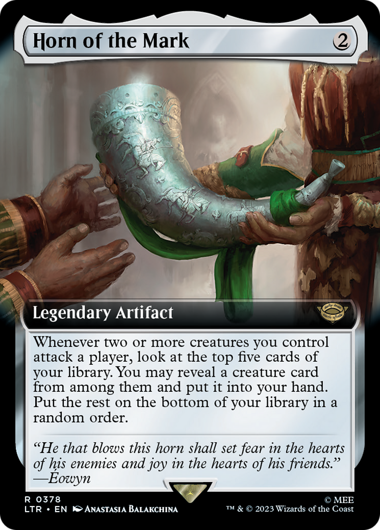 Horn of the Mark (LTR-378) [The Lord of the Rings: Tales of Middle-earth] (Extended Art) Foil MTG Single Wizards of the Coast