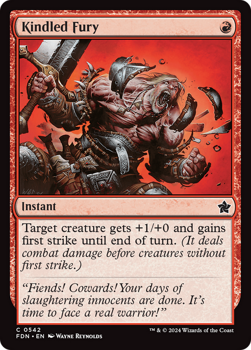 Kindled Fury (FDN-542) [Foundations] MTG Single Wizards of the Coast