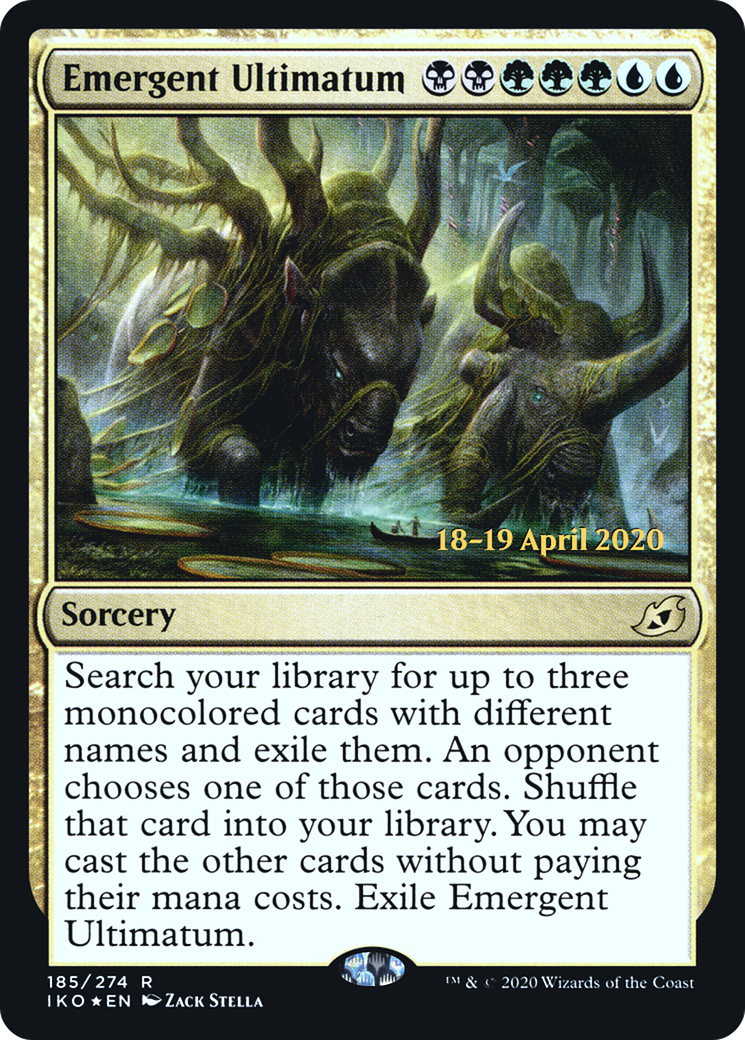 Emergent Ultimatum (PRE-185) [Ikoria: Lair of Behemoths Promos] Foil MTG Single Wizards of the Coast