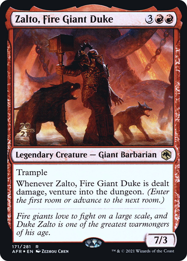 Zalto, Fire Giant Duke (PRE-171) [Adventures in the Forgotten Realms Promos] Foil MTG Single Wizards of the Coast