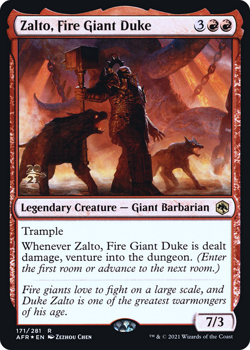 Zalto, Fire Giant Duke (PRE-171) [Adventures in the Forgotten Realms Promos] Foil MTG Single Wizards of the Coast
