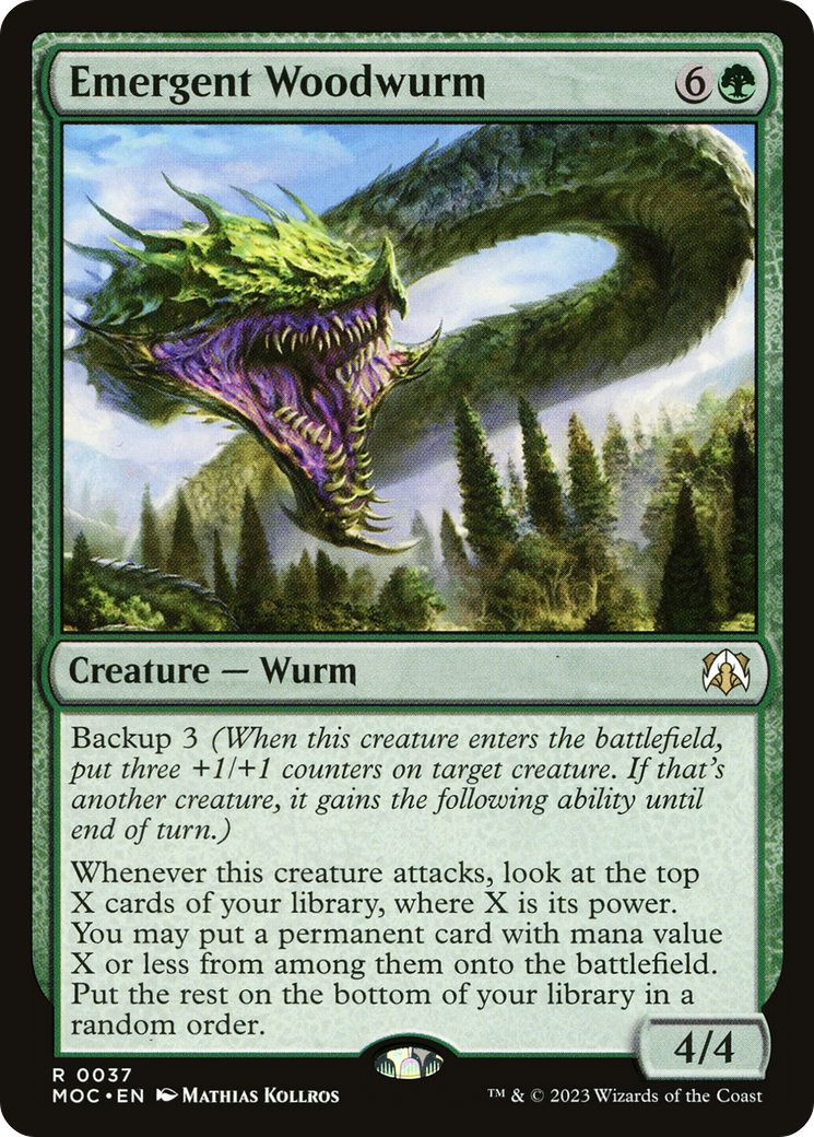 Emergent Woodwurm (MOC-037) [March of the Machine Commander] MTG Single Wizards of the Coast