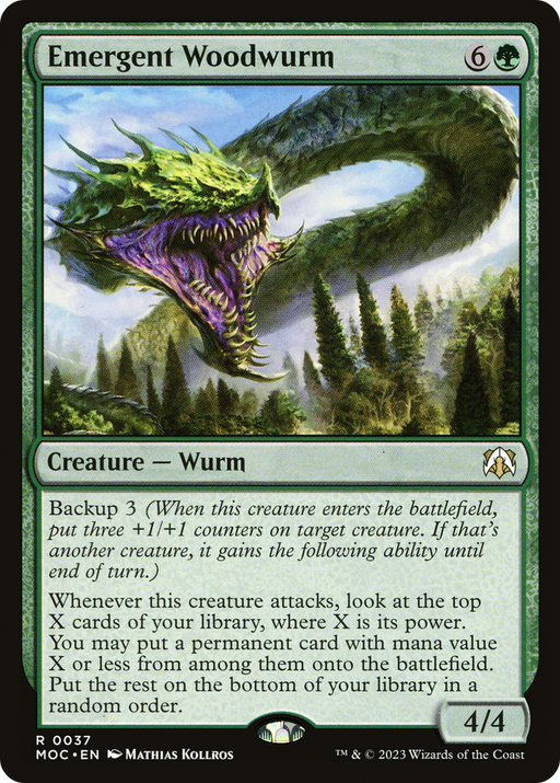 Emergent Woodwurm (MOC-037) [March of the Machine Commander] MTG Single Wizards of the Coast