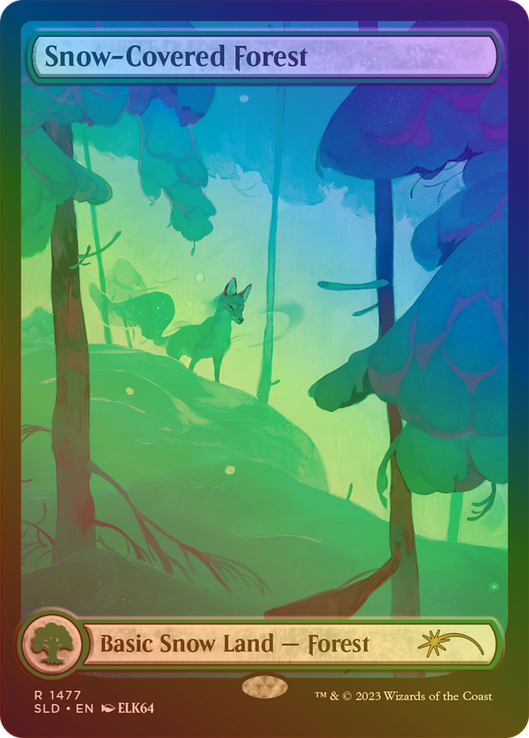Snow-Covered Forest (SLD-1477★) [Secret Lair] Drop (Full Art) Foil MTG Single Wizards of the Coast