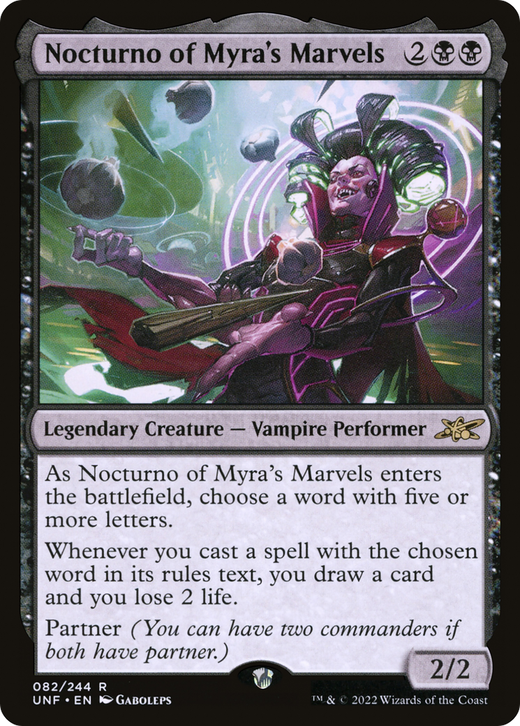 Nocturno of Myra's Marvels (UNF-082) [Unfinity] Foil MTG Single Wizards of the Coast