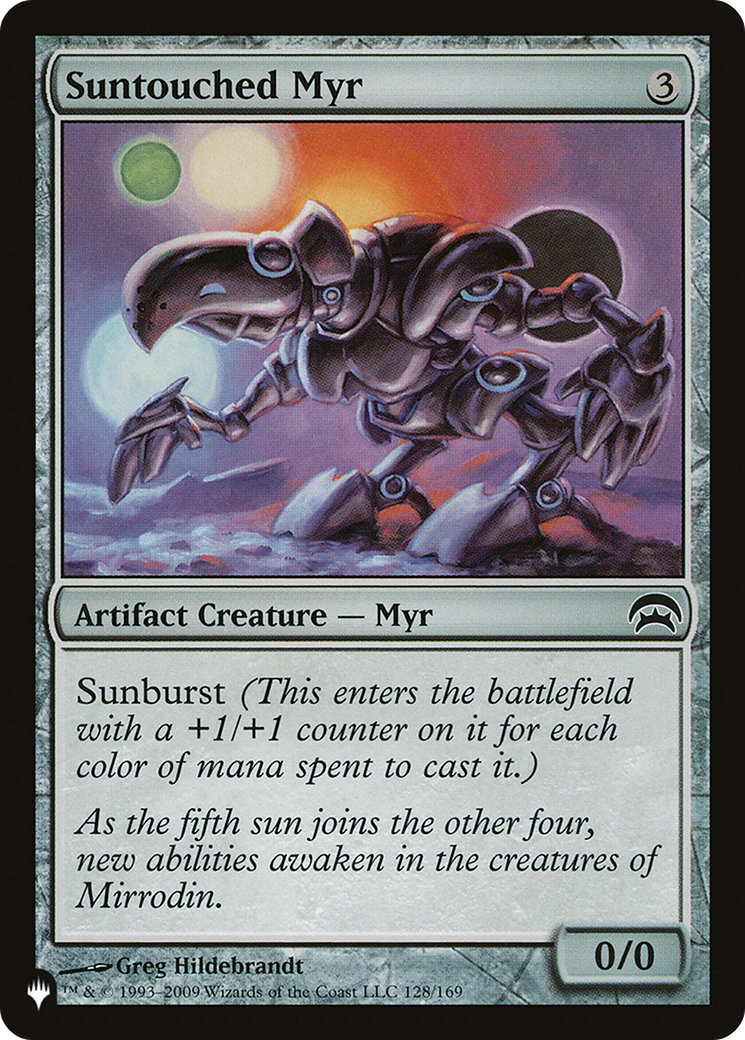 Suntouched Myr (LIST-HOP-128) [Mystery Booster] The List MTG Single Wizards of the Coast