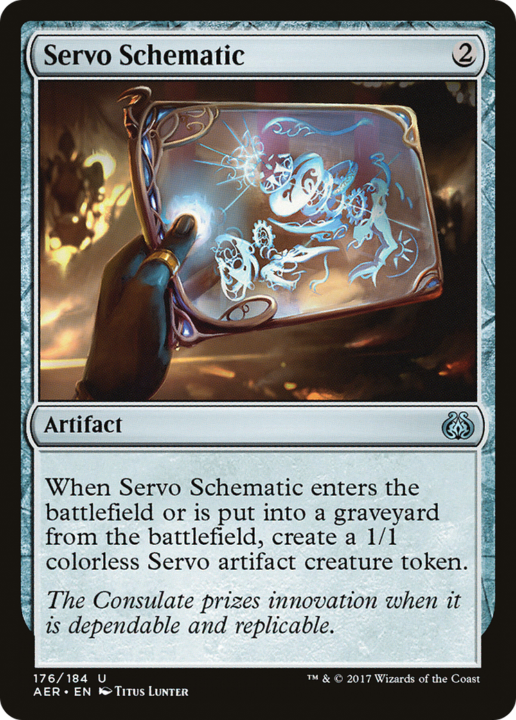 Servo Schematic (AER-176) [Aether Revolt] Foil MTG Single Wizards of the Coast