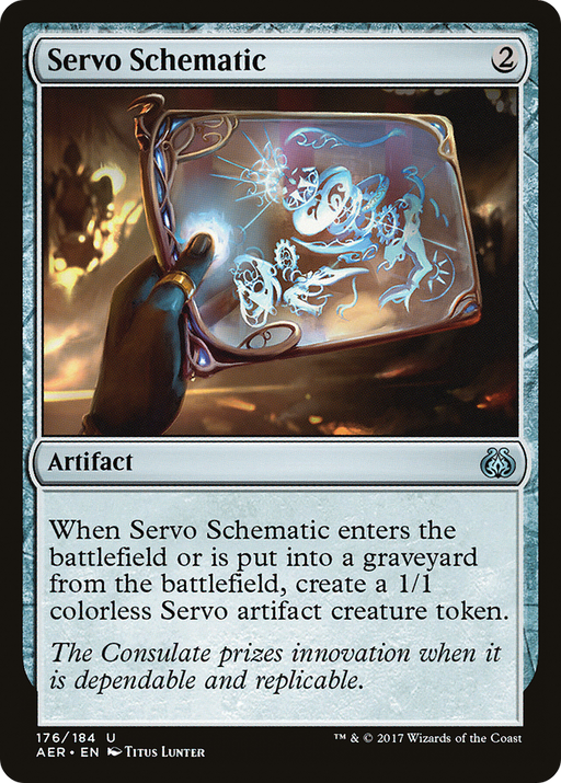 Servo Schematic (AER-176) [Aether Revolt] Foil MTG Single Wizards of the Coast