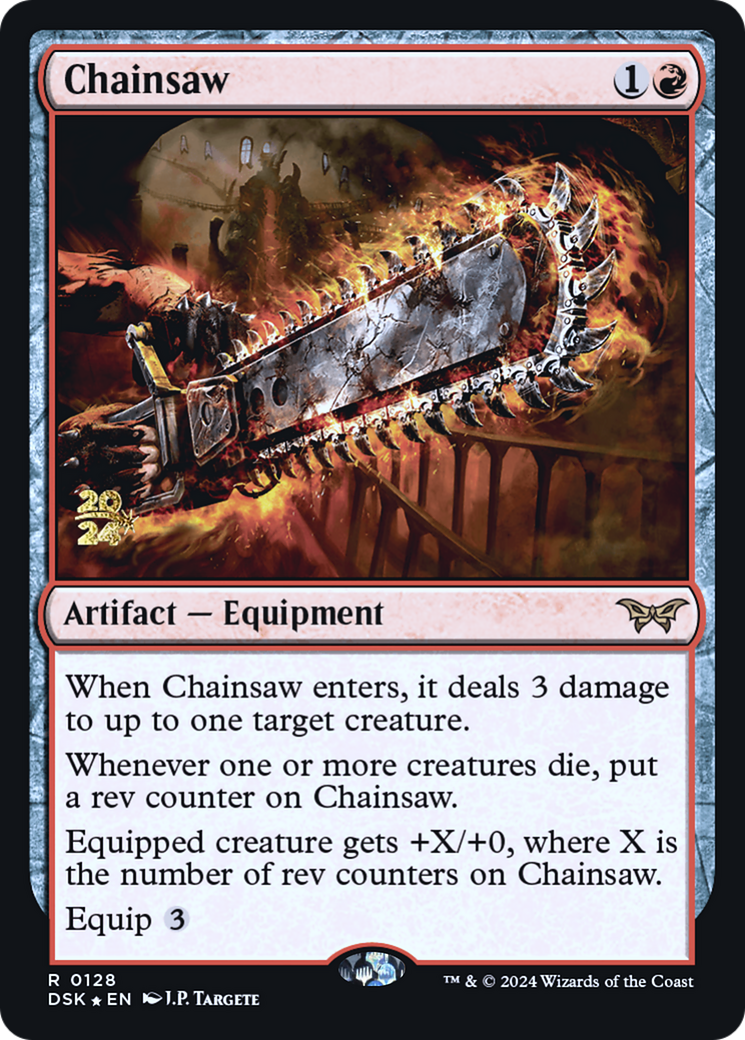 Chainsaw (PRE-128) [Duskmourn: House of Horror Promos] Foil MTG Single Wizards of the Coast