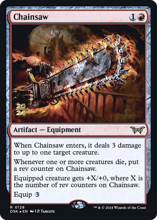 Chainsaw (PRE-128) [Duskmourn: House of Horror Promos] Foil MTG Single Wizards of the Coast